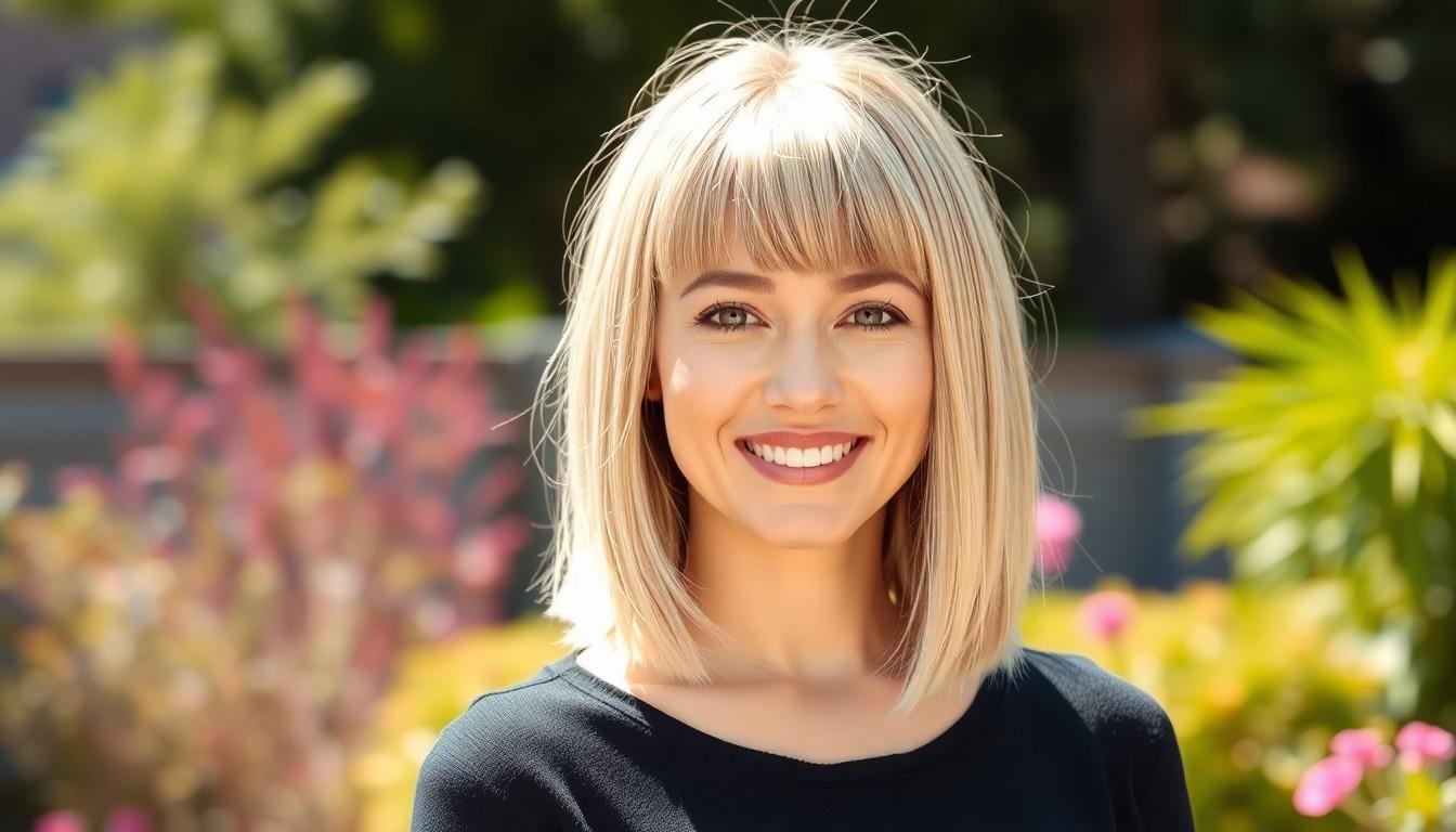 25 Cute Blonde Hairstyles With Bangs You’ll Want to Show Your Stylist This Year 6 25 Cute Blonde Hairstyles With Bangs You’ll Want to Show Your Stylist This Year 5