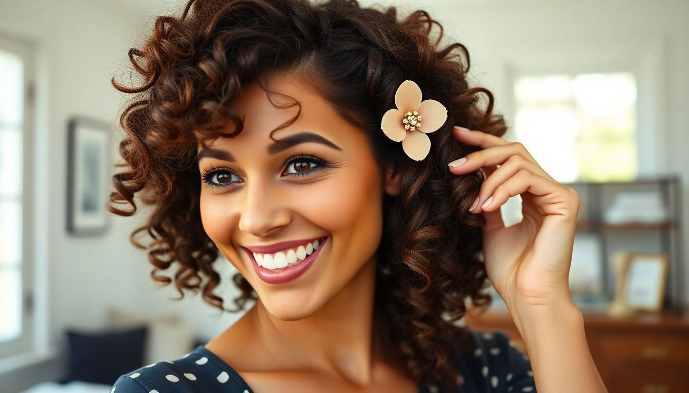 25 Gorgeous Half Up Half Down Curly Hairstyles for Every Curl Type (Easy Step-by-Step Guide) 4 25 Gorgeous Half Up Half Down Curly Hairstyles for Every Curl Type (Easy Step-by-Step Guide) 3