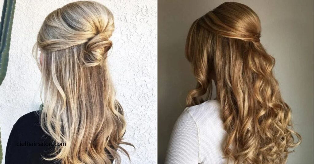 Half Up, Half Down Medium Hairstyles