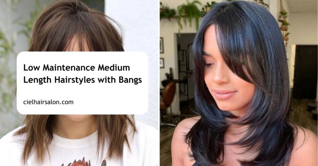 Low Maintenance Medium Length Hairstyles with Bangs