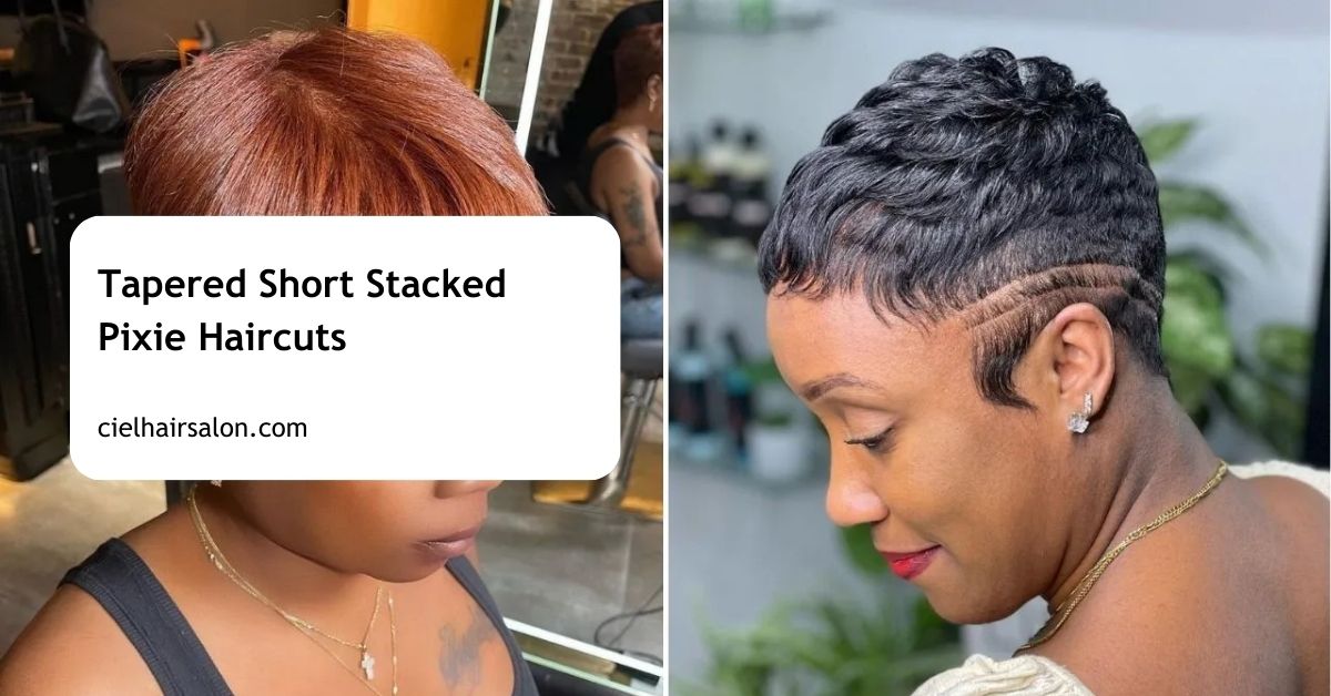 Tapered Short Stacked Pixie Haircuts