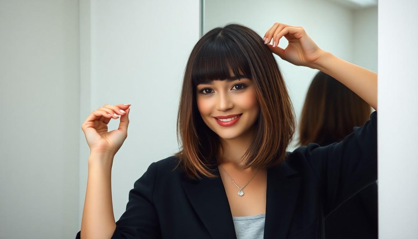 Side Part Shoulder Length Blunt Cut: The Effortlessly Chic Hair Trend for Every Face Shape 4 Side Part Shoulder Length Blunt Cut: The Effortlessly Chic Hair Trend for Every Face Shape 3