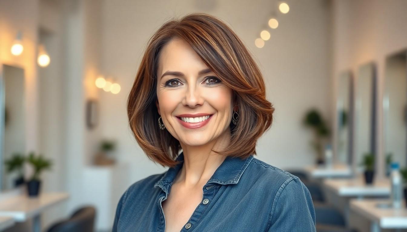 10 Gorgeous Medium Length Hairstyles for Thin Hair Over 50 That Add Volume and Youthfulness 8 10 Gorgeous Medium Length Hairstyles for Thin Hair Over 50 That Add Volume and Youthfulness 7