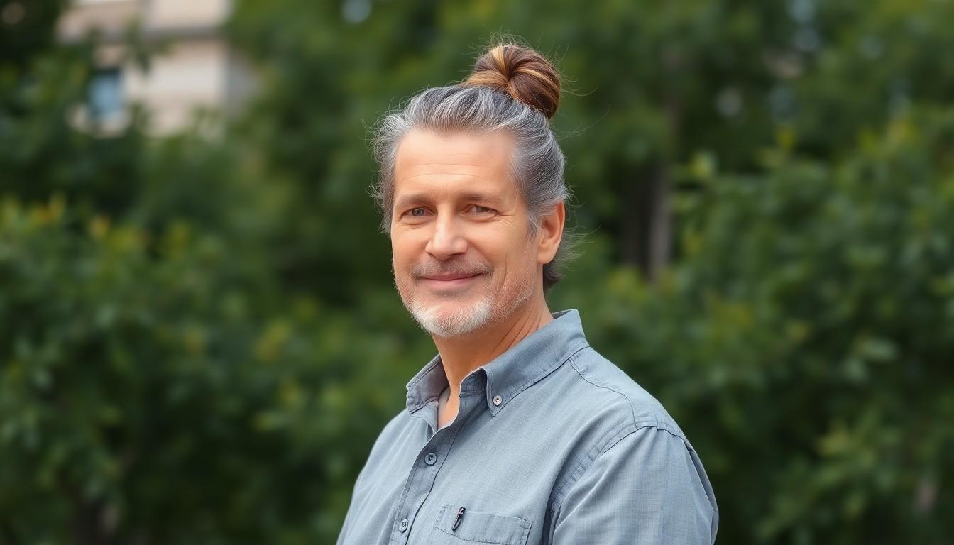 10 Stylish Man Bun Ideas for Older Men: Timeless Looks for Men Over 40 in the US 3