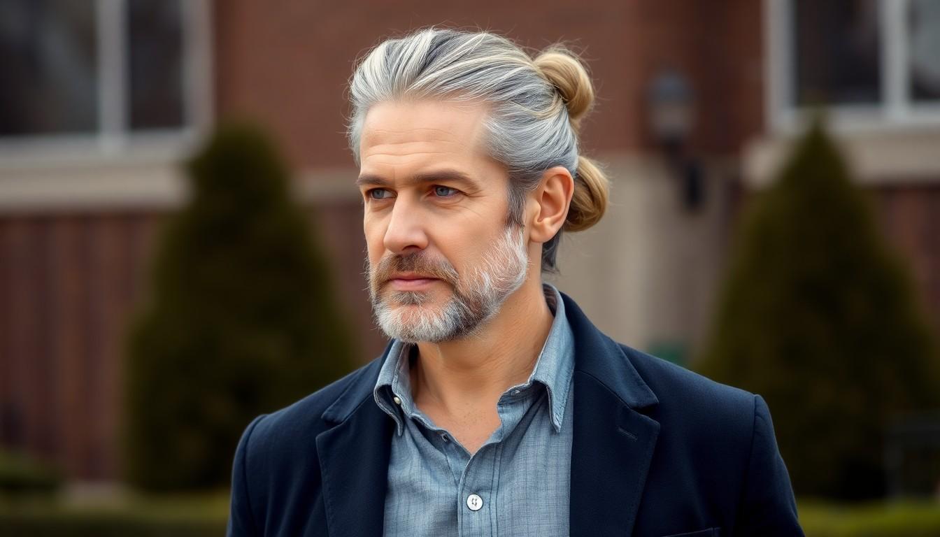 10 Stylish Man Bun Ideas for Older Men: Timeless Looks for Men Over 40 in the US 1