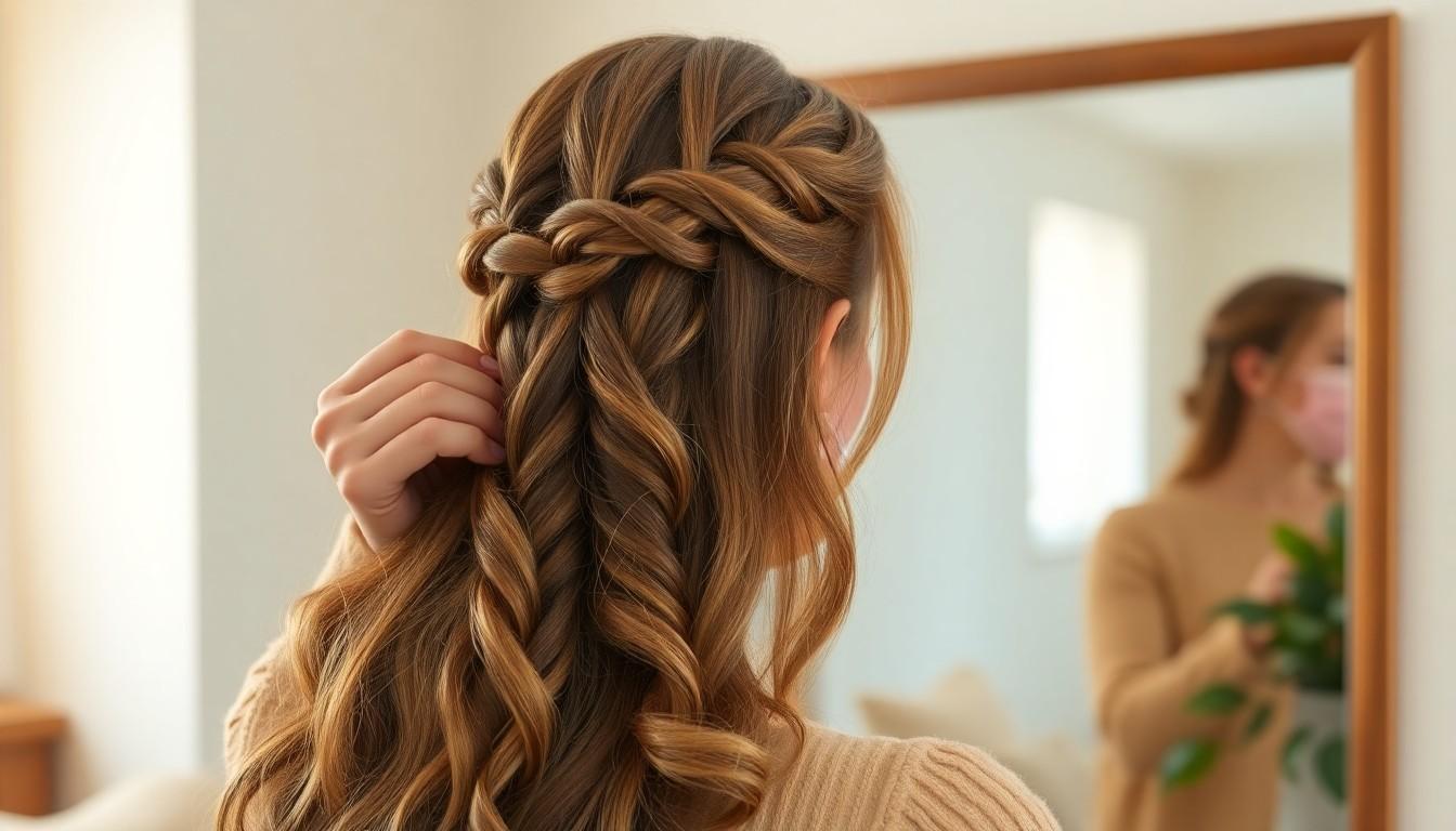 Easy Milkmaid Braid Tutorial: Step-by-Step Guide to Achieve This Romantic Hairstyle at Home 6 Easy Milkmaid Braid Tutorial: Step-by-Step Guide to Achieve This Romantic Hairstyle at Home 5